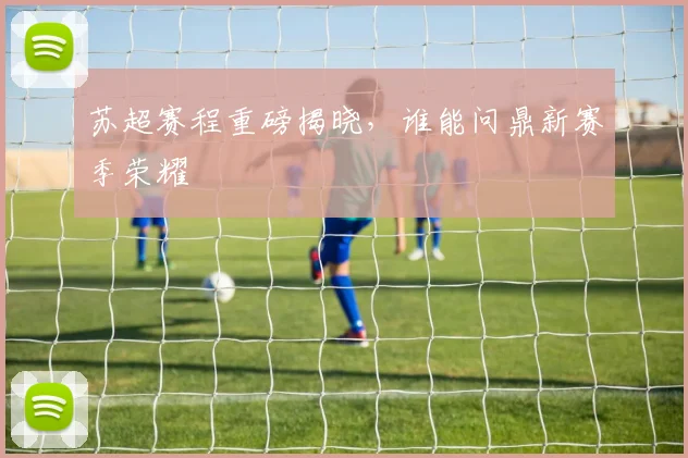 苏超赛程重磅揭晓，谁能问鼎新赛季荣耀